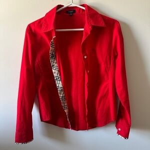 burberry nova check shirt red XL